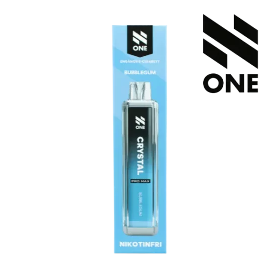 N ONE Crystal Zero Mesh Bubblegum 0 mg blå vapeförpackning