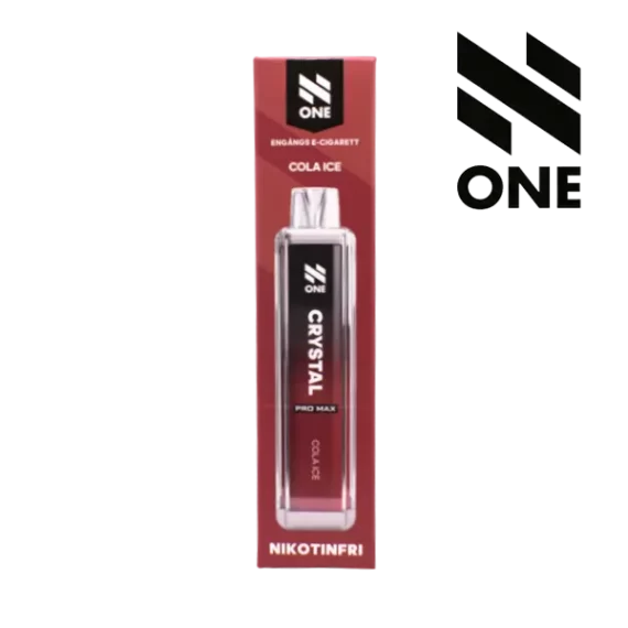 N ONE Crystal Zero Mesh Cola Ice 0 mg röd vapeförpackning