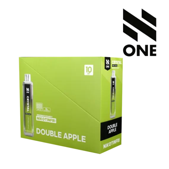 N ONE Crystal Zero Mesh Double Apple 0 mg säljs i 10 pack