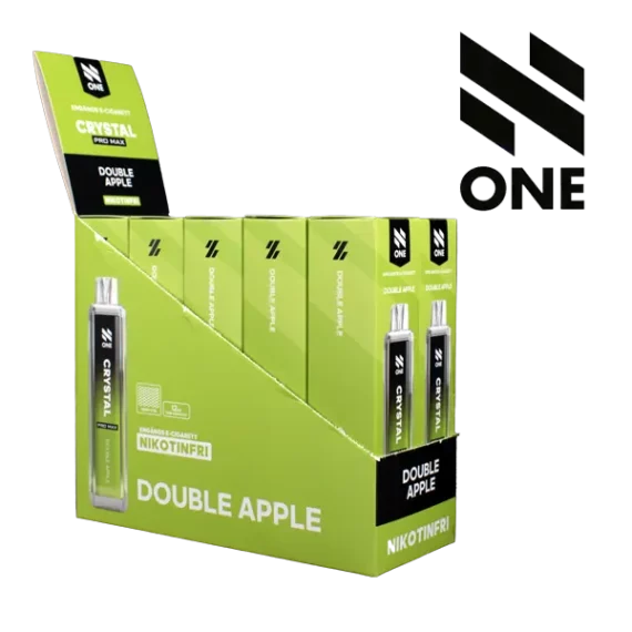 N ONE Crystal Zero Mesh Double Apple 0 mg säljs i 10 pack