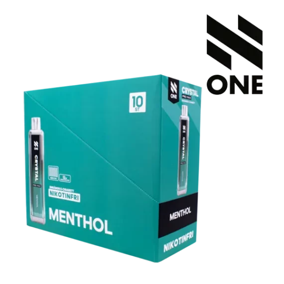 N ONE Crystal Zero Mesh Menthol 0 mg säljs i 10 pack