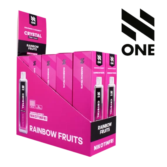 N ONE Crystal Zero Mesh Rainbow Fruits 0 mg säljs i 10 pack