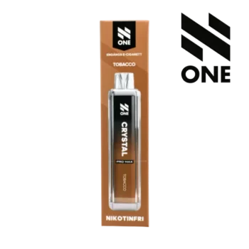 N ONE Crystal Zero Mesh Tobacco 0 mg brun vapeförpackning