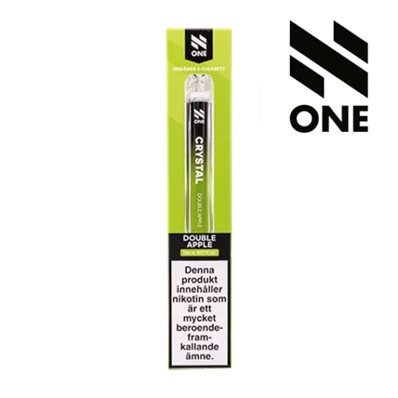 N ONE Crystal Mesh Double Apple 20 mg grön vapeförpackning