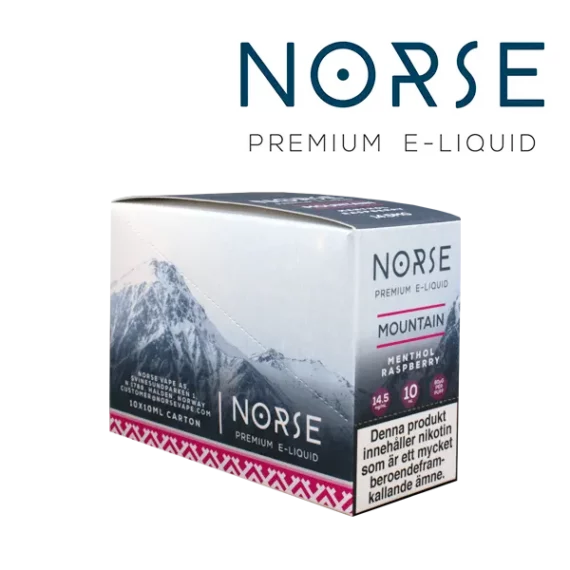 Norse Mountain Menthol Raspberry 14.5 mg säljs i 10 pack