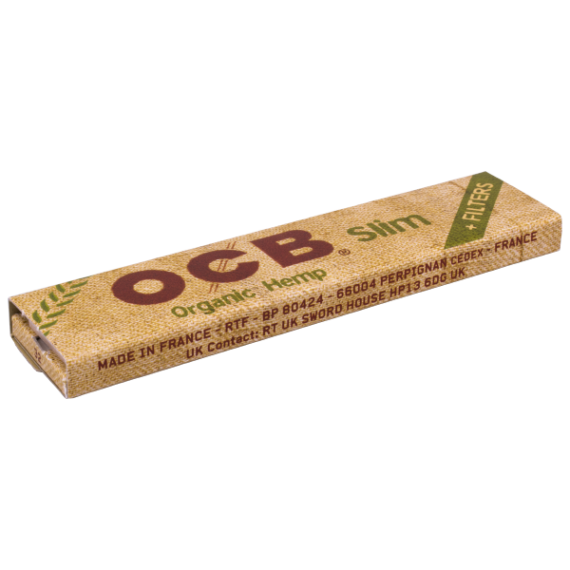 OCB Hemp Slim + Filter sedd snett framifrån.