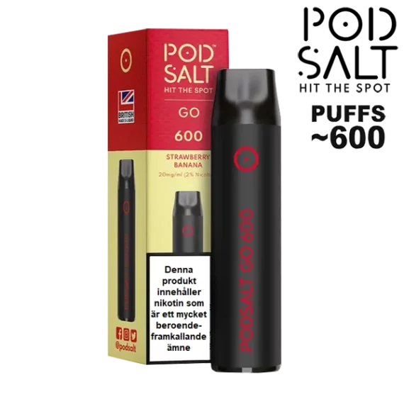 Pod Salt GO 600 Strawberry Banana 20 mg