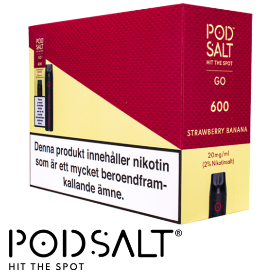 Pod Salt GO 600 Strawberry Banana 20 mg