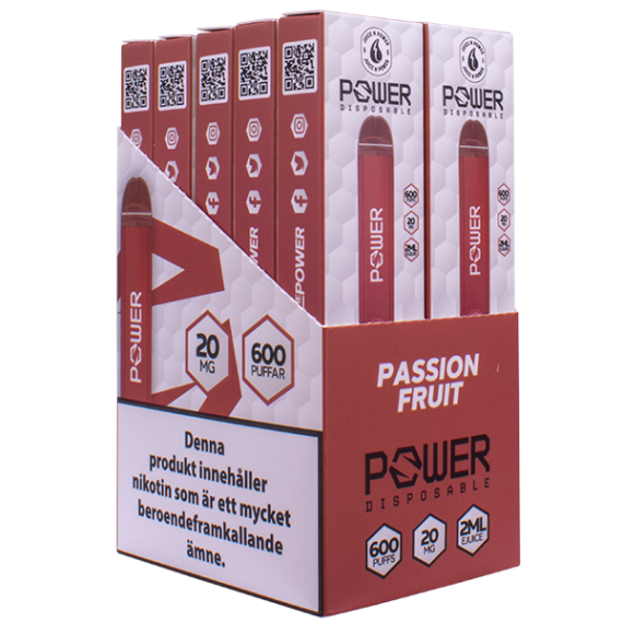 Powerbar Passion Fruit 20 mg 10-pack engångscigaretter