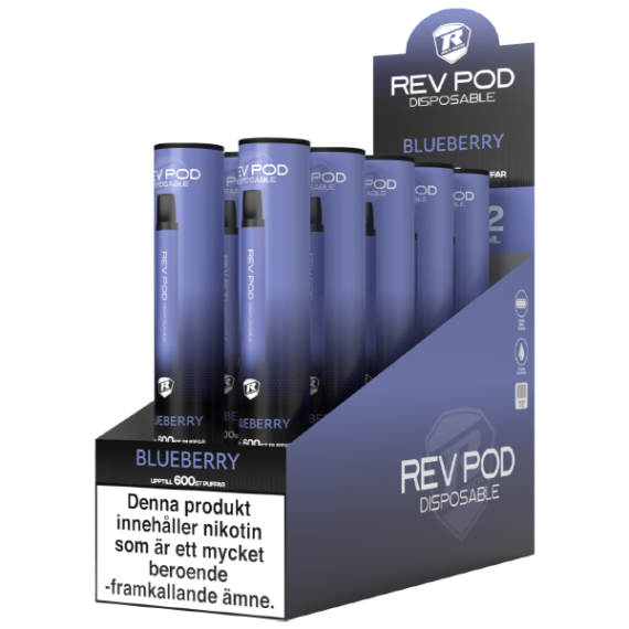 REV POD Blueberry 10 mg - 10 pack.