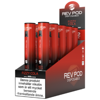 REV POD Fizzy Cola 10 mg - 10 pack.