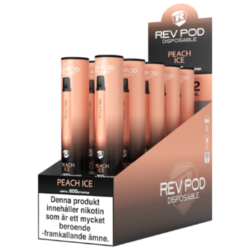 REV POD Peach Ice 10 mg - 10 pack.