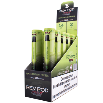 Rev Pod MAX Watermelon Freeze 14 mg Engångscigarett i 10 pack