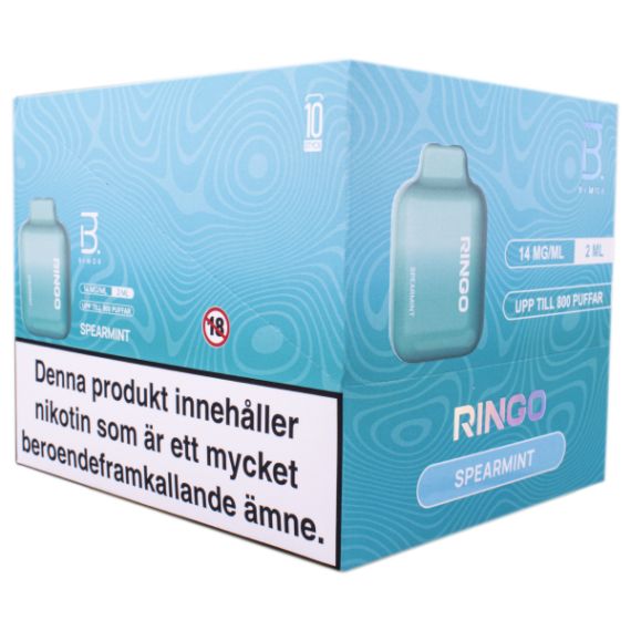 BMOR Ringo Spearmint 14mg - Stängd displayförpackning