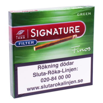 Signature Finos Green Filter Cigariller.