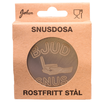 Snusdosa i Rostfritt Stål - Bjud Snus förpackning