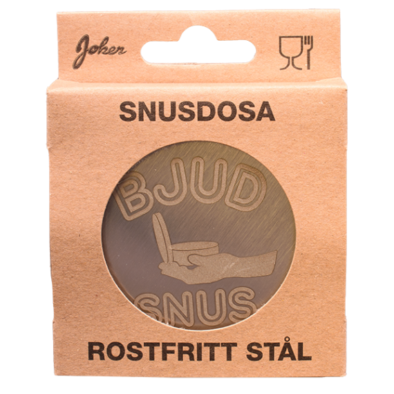 Snusdosa i Rostfritt Stål - Bjud Snus förpackning