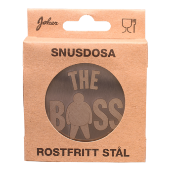 Snusdosa i Rostfritt Stål - The Boss förpackning