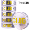 Snusdosor ståendes och liggandes av sorten The Club Lemon 9 mg all white portionssnus