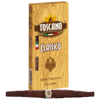 Toscano Classico Cigarr och förpackning, 5p.