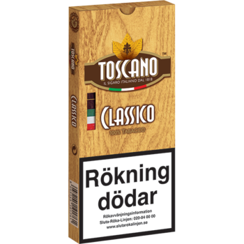 Toscano Classico cigarr förpackning ljusbrun.