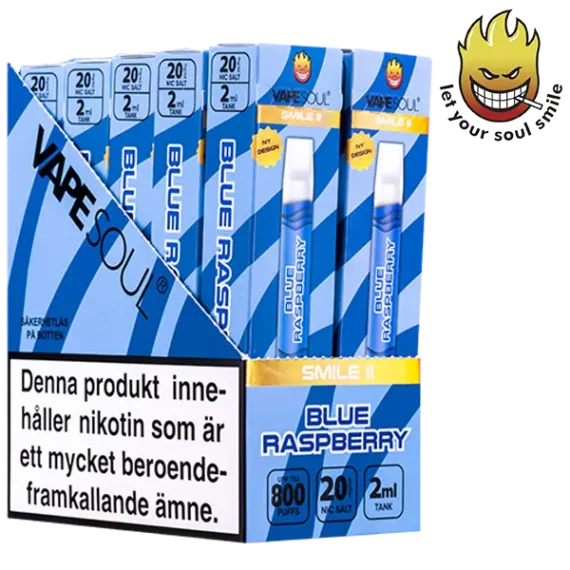 VAPESOUL Smile II Blue Raspberry 20 mg Bulk