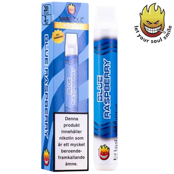 VAPESOUL Smile II Blue Raspberry 20 mg Vejp Enhet Förpackning Master Vape veip väjp vajp vapp