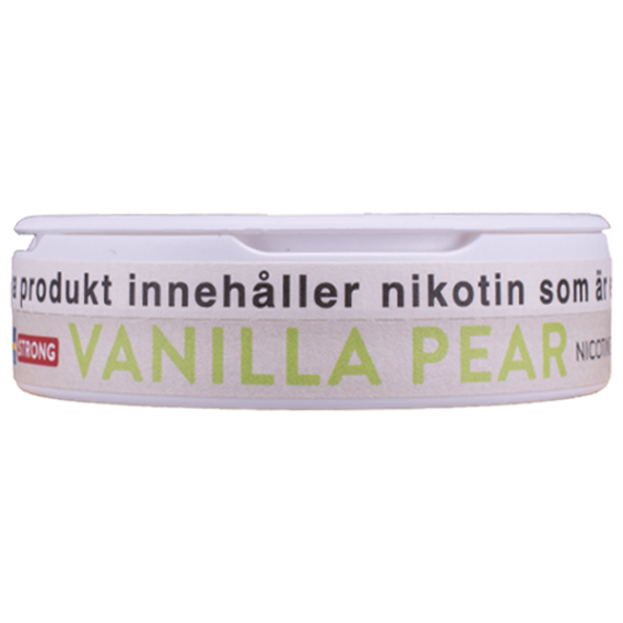 VID Vanilla Pear Strong Slim All White Portion - Sedd från sidan