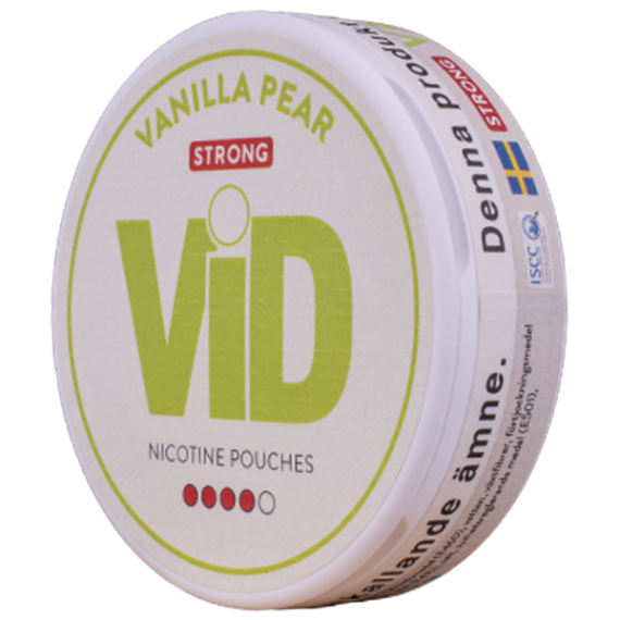 VID Vanilla Pear Strong Slim All White Portion - Vinkel