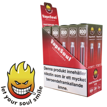 Vapesoul Mesh Clear Watermelon Ice 20 mg 10-pack