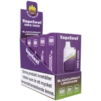 Vapesoul Mini Mod Blackcurrant Lemonade 20 mg – 5 pack