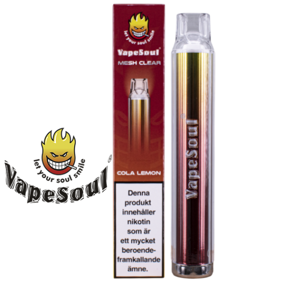 Vapesoul Mesh Clear Cola Lemon 20 mg - vapeenheten.