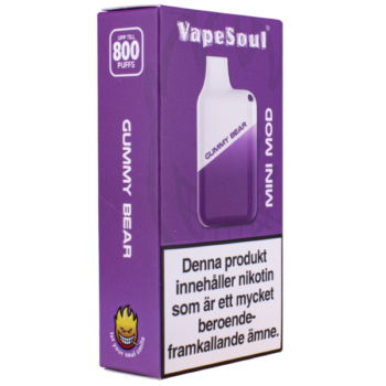 Vapesoul Mini Mod Gummy Bear 20 mg - Enhetsförpackning från sidan