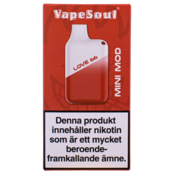 Vapesoul Mini Mod Love 66 20 mg - Enhetsförpackning framsidan