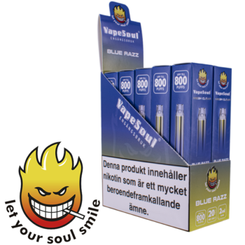 Vapesoul Mesh Clear Blue Razz 20 mg 10-pack