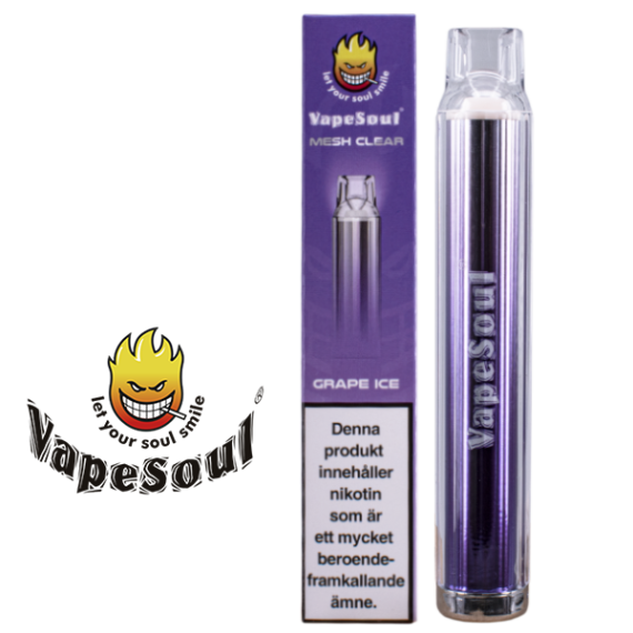 Vapesoul Mesh Clear Grape Ice 20 mg - vapeenheten.