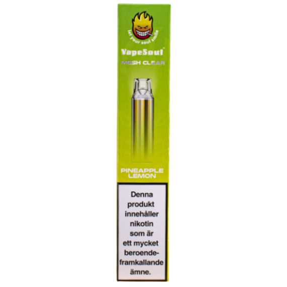 Vapesoul Mesh Clear Pineapple Lemon 20 mg - Enhetsförpackning.