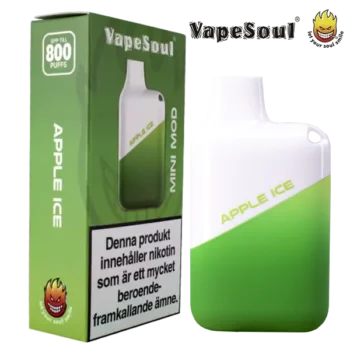 Vapesoul Mini Mod Apple Ice 20 mg enhet och enhetsförpackning