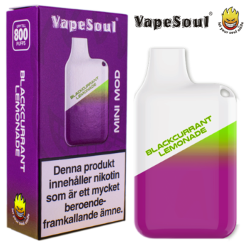 Vapesoul Mini Mod Blackcurrant Lemonade 20 mg enhet och enhetsförpackning