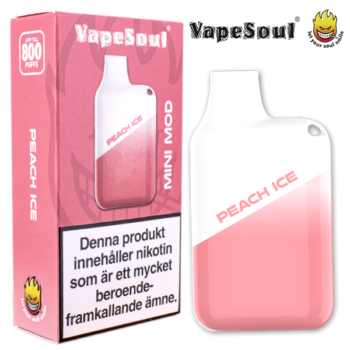 Vapesoul Mini Mod Peach Ice 20 mg enhet och enhetsförpackning