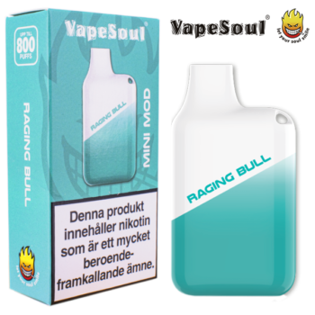 Vapesoul Mini Mod Raging Bull 20 mg enhet och enhetsförpackning