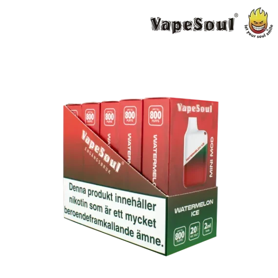 Vapesoul Mini Mod Watermelon Ice 20 mg 10-pack