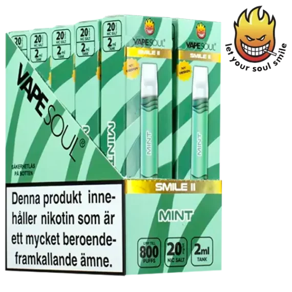 VAPESOUL Smile II Mint 20 mg 10-pack