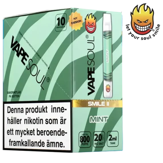 VAPESOUL Smile II Mint 20 mg 10-pack