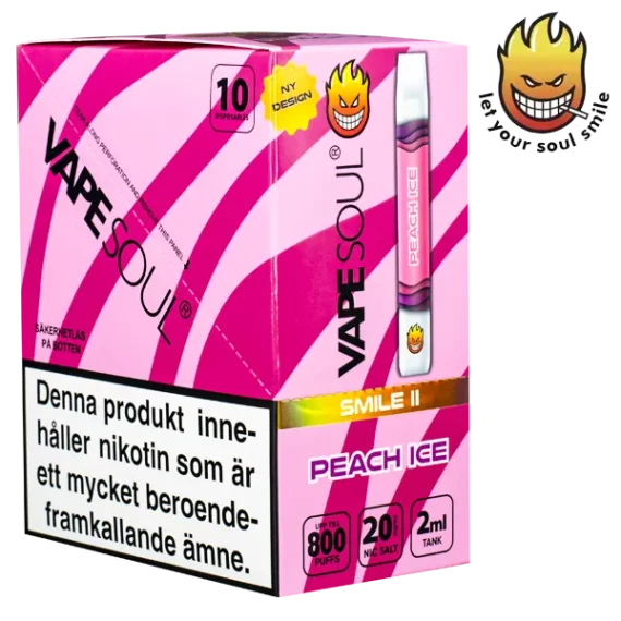 VAPESOUL Smile II Peach Ice 20 mg 10-pack