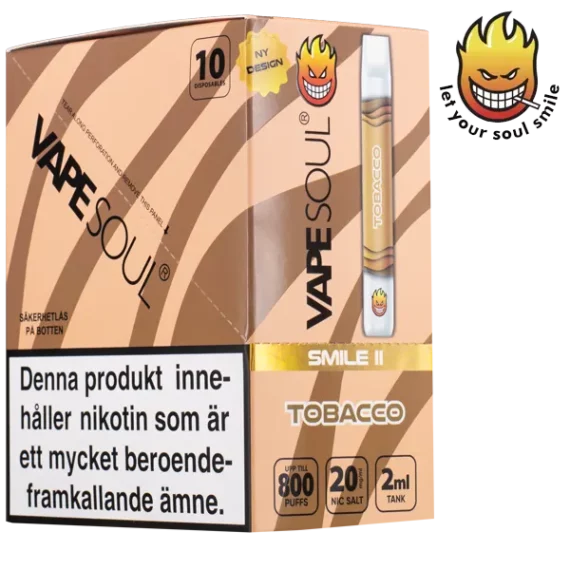 VAPESOUL Smile II Tobacco 20 mg 10-pack