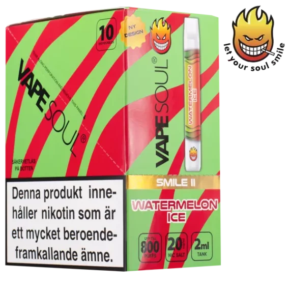 VAPESOUL Smile II Watermelon Ice 20 mg 10-pack