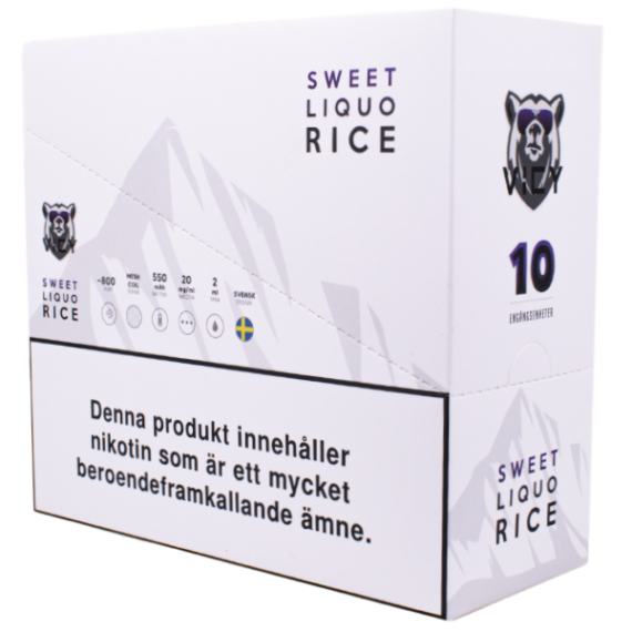 VICY Sweet Liquorice 20 mg Vapeförpackning med 10 stycken i