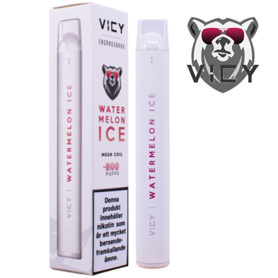 VICY Watermelon Ice 20 mg Engångsvape VICY förpackning