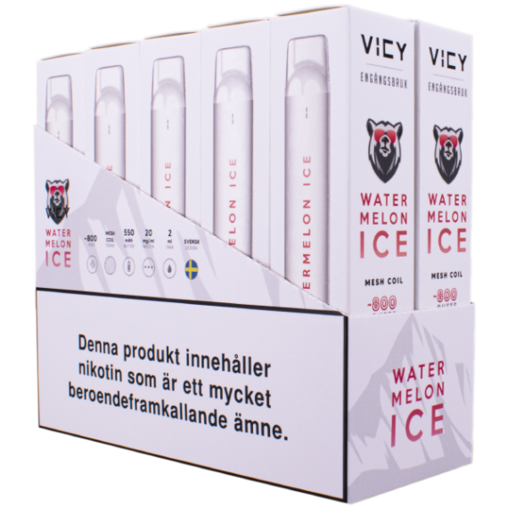 VICY Watermelon Ice 20 mg Vapeförpackning med 10 stycken i